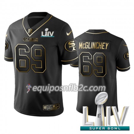 Camiseta Hombre NFL San Francisco 49ers Mike McGlinchey 69 Nike Negro Golden Edition 2020 Super Bowl LIV Camiseta Hombre NFL San Francisco 49ers Mike McGlinchey 69 Nike Negro Golden Edition 2020 Super Bowl LIV